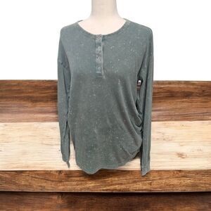 PINK Victoria's Secret Oversized Long Sleeve Shirt Top Henley